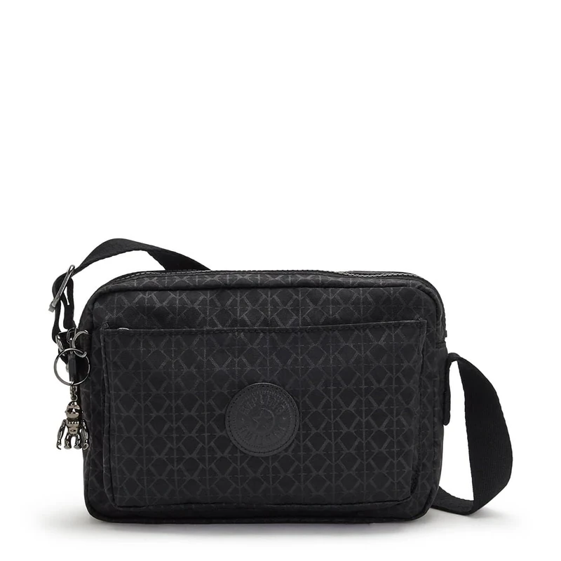 Kipling ABANU M Medium crossbody, Signature Emb (Black)