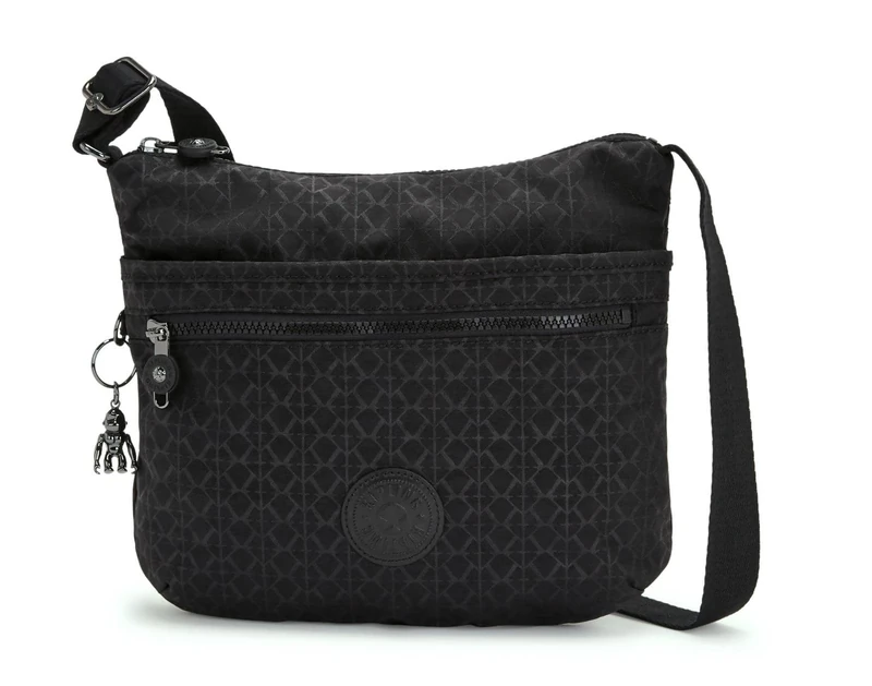 Kipling ARTO Medium crossbody, Signature Emb (Black)