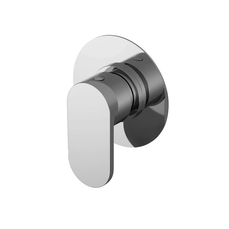 Nuie BINWD14 Binsey Modern Bathroom Round Concealed Diverter 2/3/4 Way with Lever Handle, 100mm, Chrome