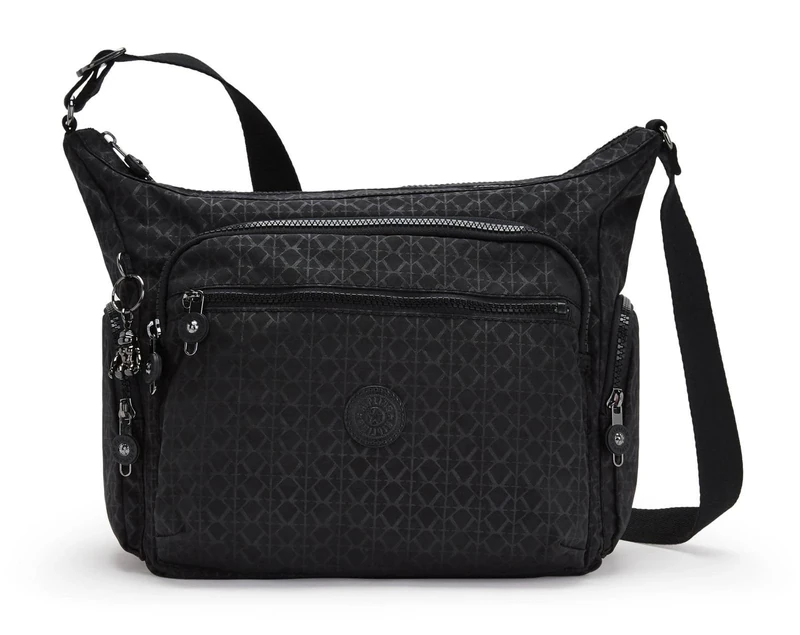 Kipling GABBIE Medium crossbody, Signature Emb (Black)