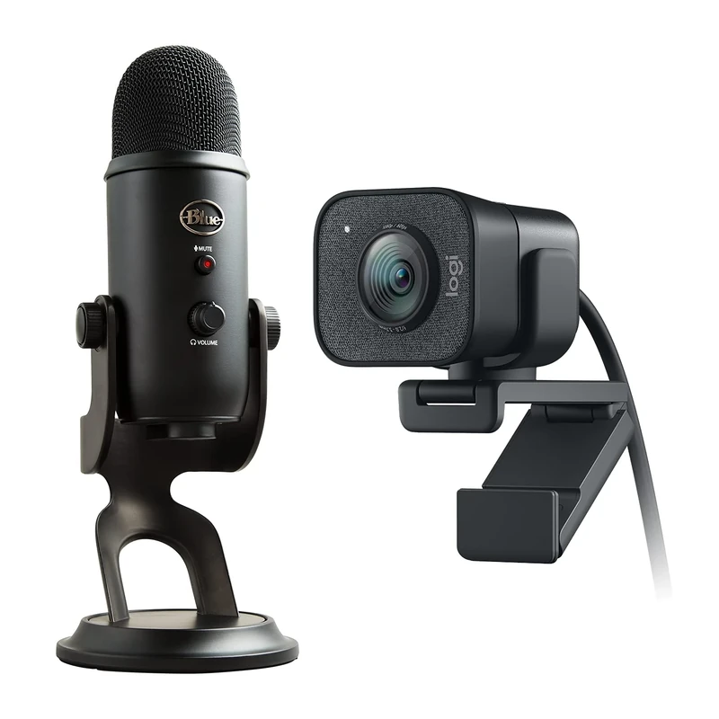 Blue Microphones Yeti Professional USB Microphone + Logitech StreamCam – Live Streaming Webcam
