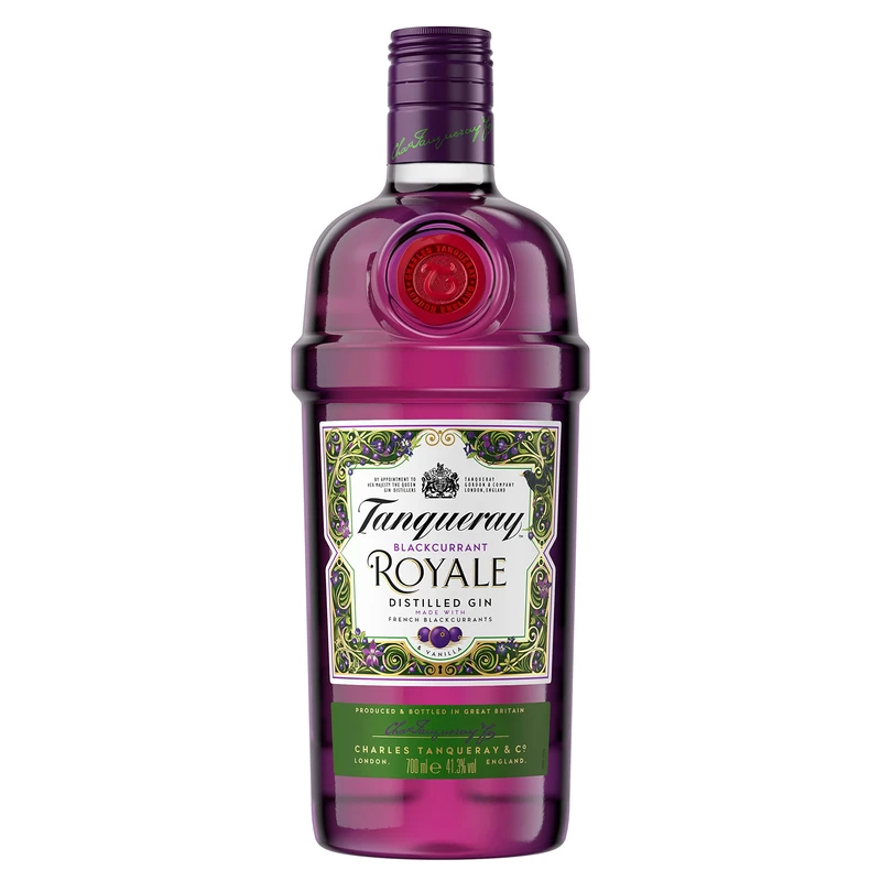 Tanqueray Blackcurrant Royale Gin | 41.3% vol | 70cl | Distilled 5 Times | with Blackcurrants, Vanilla & Floral Notes