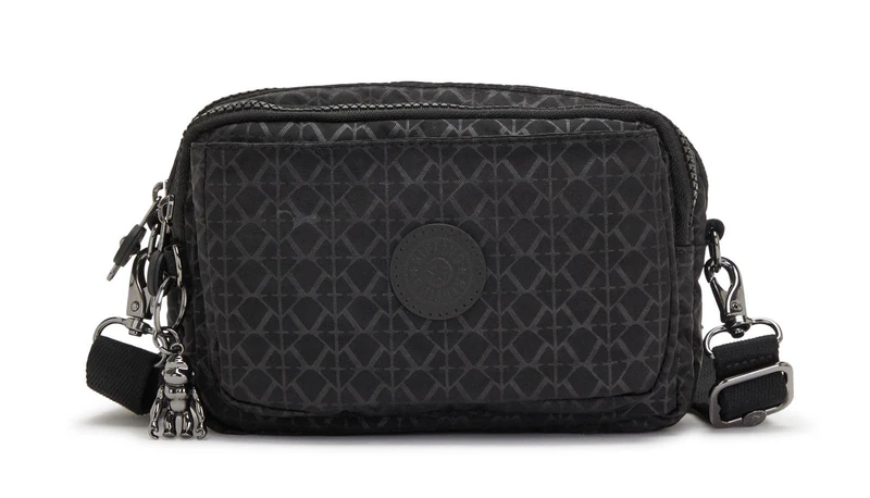 Kipling ABANU Multi Small Crossbody Convertible to waistbag, Signature Emb (Black)