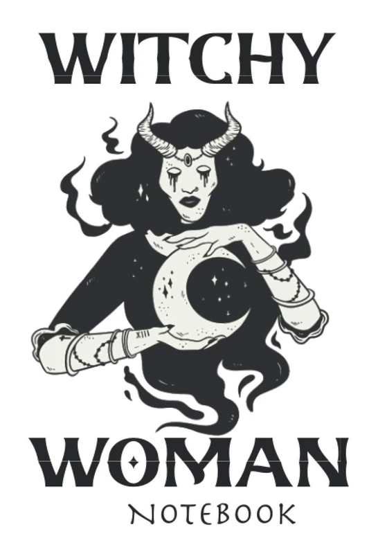 Witchy Woman Notebook: Gothic Damen Notizbuch Journal Tagebuch, Collegebuch für Schule und Studium, Notizen, liniert 129 Seiten DIN A5
