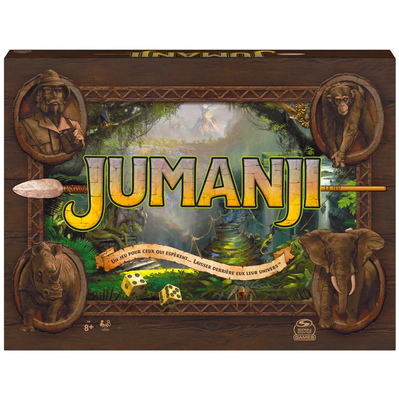 Spin Master Board Game, Jumanji, Travel Game Version, Size L, (French Version)