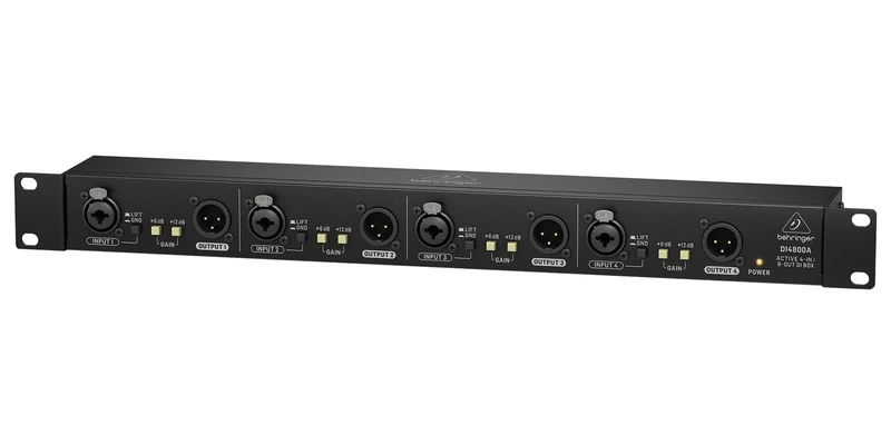 Behringer ULTRA-DI PRO DI4800A Professional 4 Channel Active DI-Box, Booster and Line Isolator