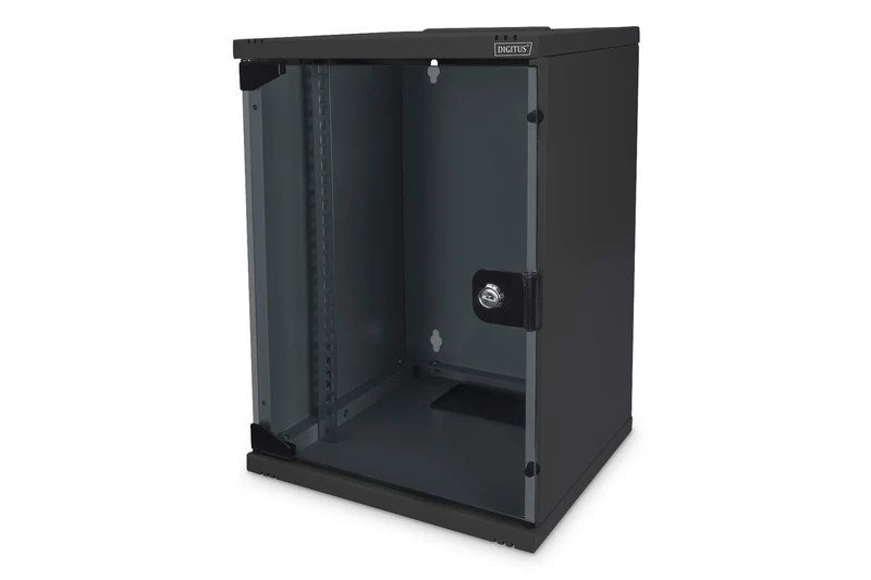 Digitus Network cabinet 10 inch - 9 rack units - wall mounting - HxWxD 464x312x300mm - Loading capacity 30kg - Usable depth 250mm - Black