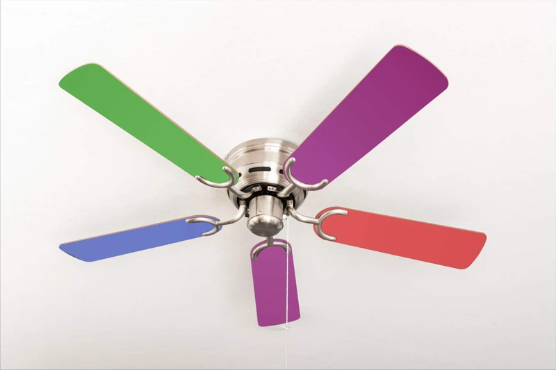 Kisa Multicolor extra flat ceiling fan in brushed nickel