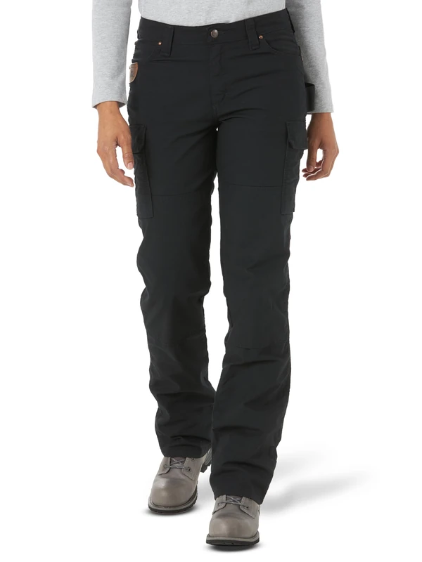 Wrangler Women's Ranger Cargo Work Utility Pants, Black, 10W x 30L - Image 1