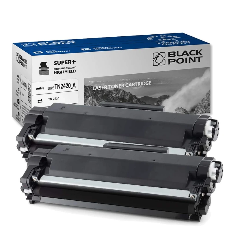 BLACK POINT Toner Pack of 2 Compatible with TN-2420 Black for Brother MFCL2710DW MFCL2710DN MFCL2750DW MFCL2730DW HLL2350DW HLL2310D HLL2370DN HLL2375DW DCPL2530DW DCPL2510D DCPL2550