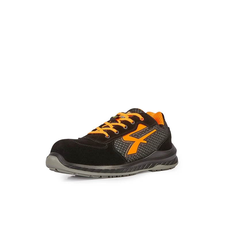 U-Power Red Industry® Nairobi, Unisex Safety Shoes, Lightweight, Flexible, Anti Puncture Leather Trainers, with Infinergy Insert, with Aluminium Toe Caps (Arancione 41)