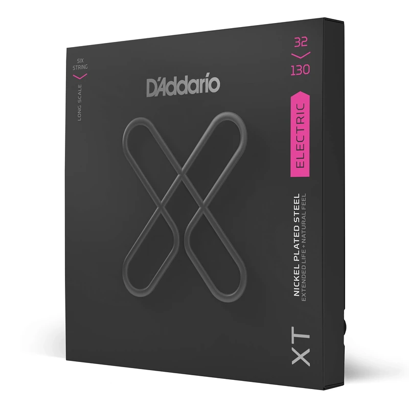 D'Addario XT Coated Bass Strings - Electric Bass Guitar Strings - 6-String, Regular Light, 32-130