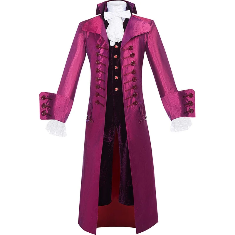 MIAOCOS Hamilton Thomas Jefferson Lafayette Colonial Cosplay Musical Costumes Royal Purple Uniform Alexander Women Outfit