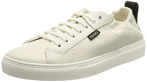 HUGO Womens Mayfair LowCut Nappa-Leather Trainers with Elasticated Topline Size 6 White