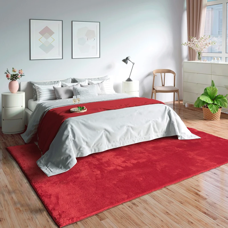 Mias Teppiche Olivia Living room/bedroom rug - washable - 200x280 cm, Red