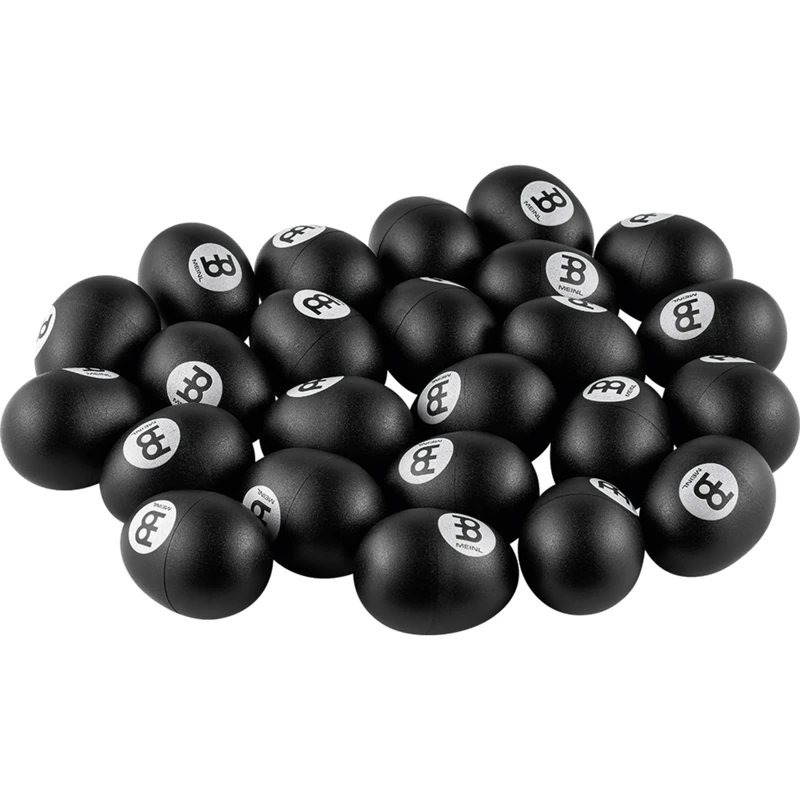 Meinl Percussion Egg Shaker Set - 24 Egg Shaker in a set with clear, soft Sound - Musical Instrument - Plastic, Black (ES-SET24-BK)
