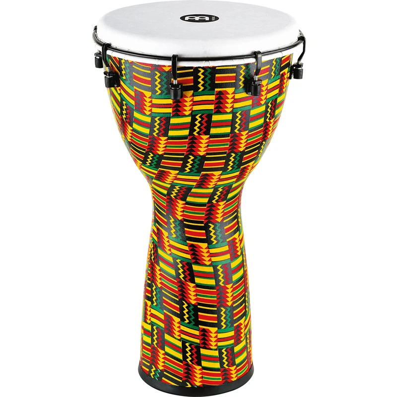 Meinl Percussion Alpine Djembe Instrument - Large Handdrum - Mechanical Tuning System - Diameter 12 Inches - Plastic, Multicoloured (ADJ12-SI)