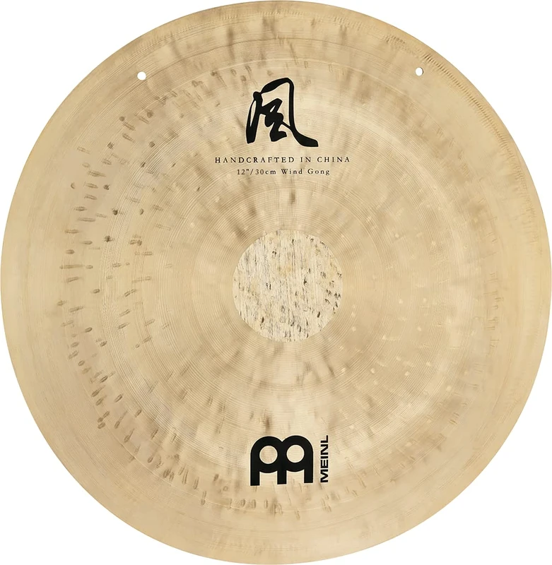 12" Wind Gong with Beater, Traditional — For Sound Healing Therapy, Meditation and Yoga — Bronze Alloy, 2-YEAR WARRANTY - Image 1