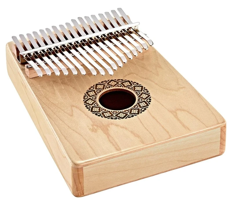 Sonic Energy Sound Hole Kalimba – 17 notes in C Major – For Meditation, Yoga, Percussion – Maple Wood – Including Accessories (KL1709H)