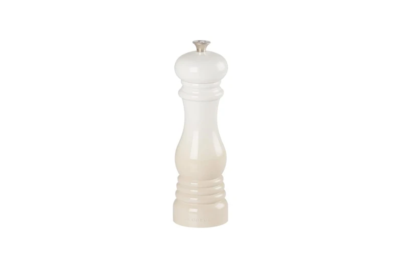 Le Creuset Classic Adjustable Pepper Mill Grinder, Chip-Resistant ABS Plastic, Anti-Corrosion, 40g, 21 cm, Meringue, 44001217160000