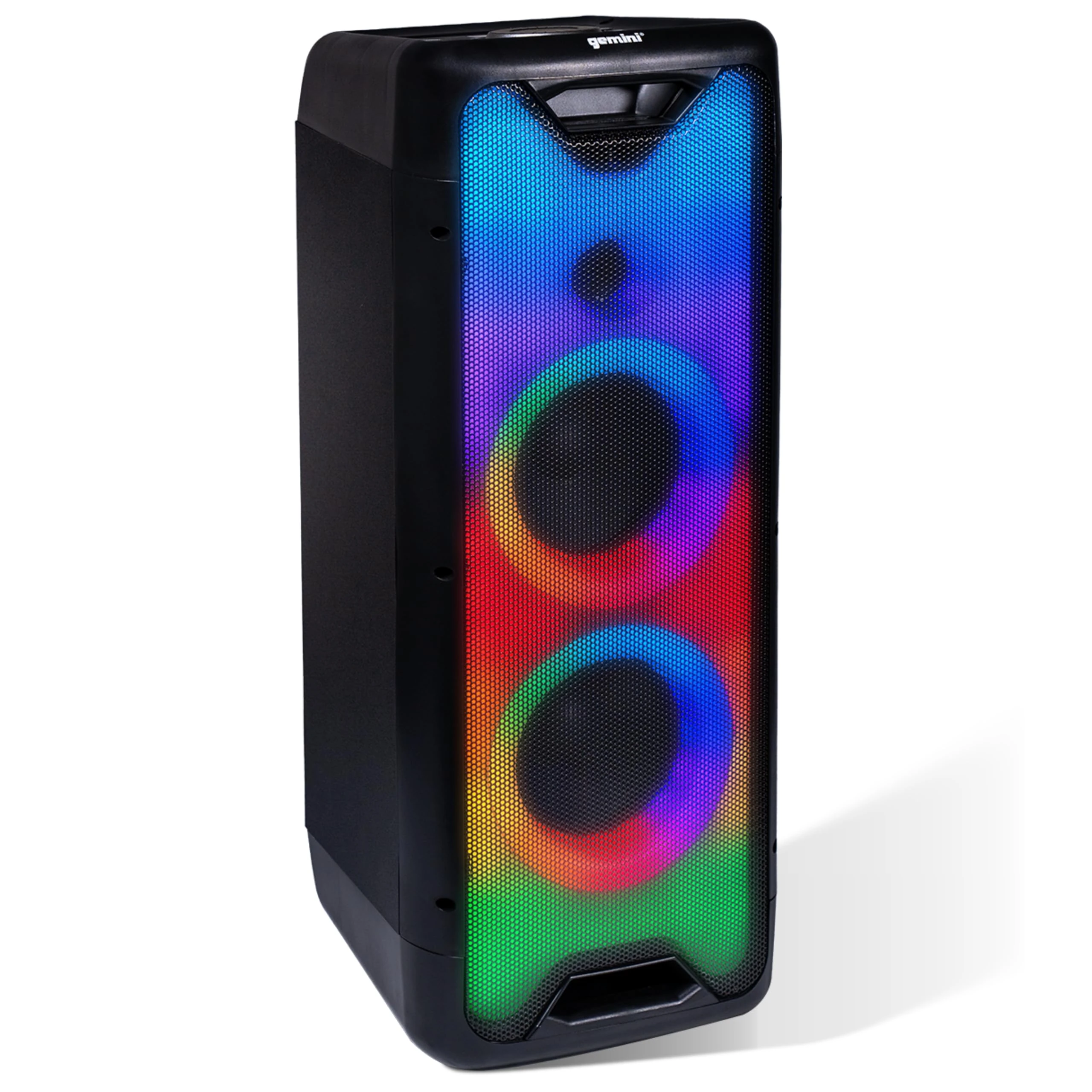 Gemini Sound GLS-880 Portable Party Speaker with 1000W Peak Power, Hi-Fi Class Bluetooth Streaming, Built-in LEDs, USB & FM Radio Playback, and Rechargeable 16 Hour Battery