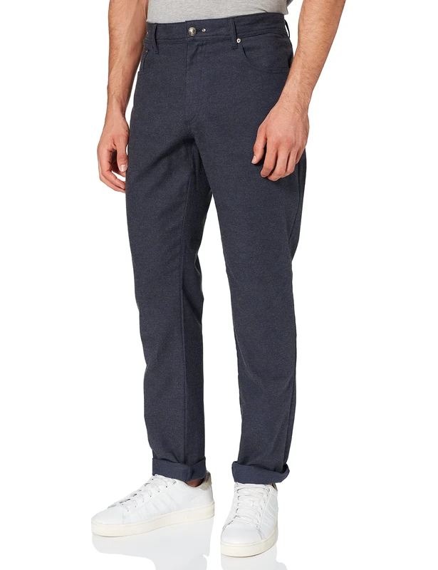 Hackett London Men's Flannel 5 Pkt Trousers, 595navy, 32W/34L