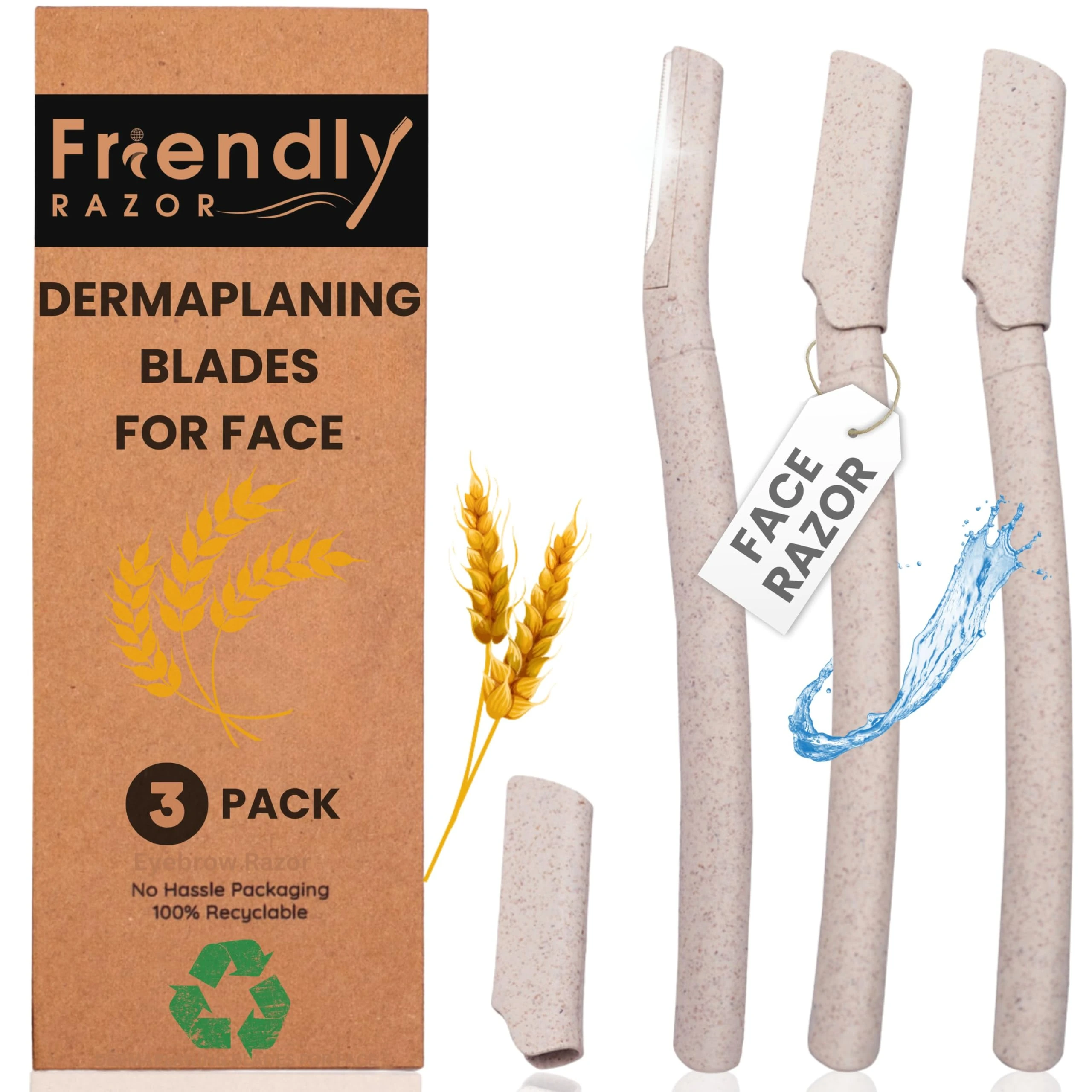 Dermaplaning Blades for Face | Facial Razors for Women | Hair Remover for Peach Fuzz & Exfoliation | Face Razors for Women Dermaplaning | Smooth Skin & Hair Removal Tool