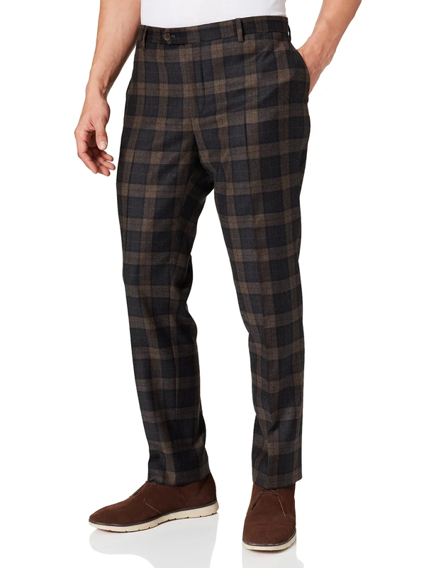Hackett London Men's Plaid Flannel Trousers. - - W38 - Image 1