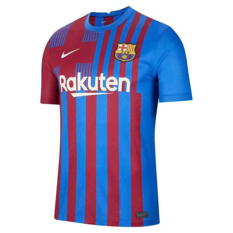 NIKE Men's Fc Barcelona, 2021/22 Season, Game Equipment, Home Jersey, Soar/Pale Ivory, L UK