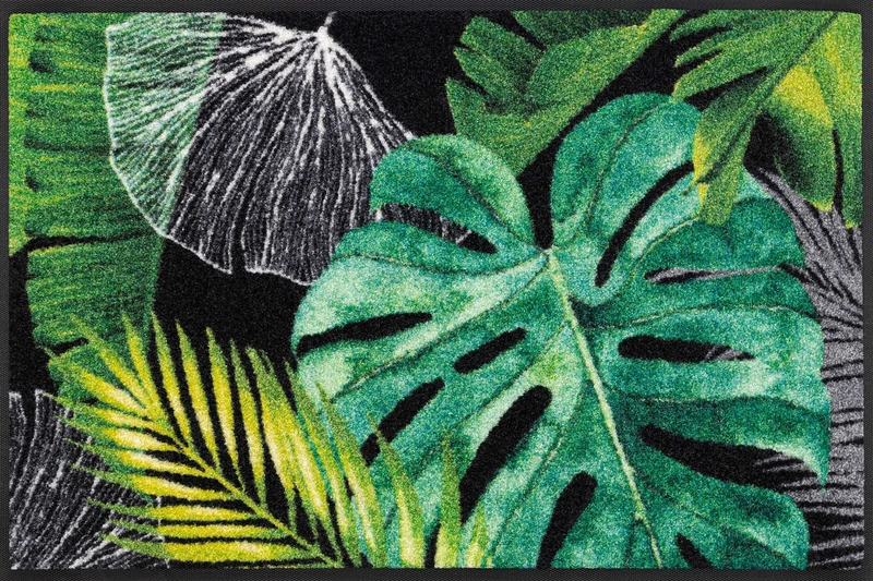 Wash + Dry Design Door Mat Polyamide 50 x 75 cm Green