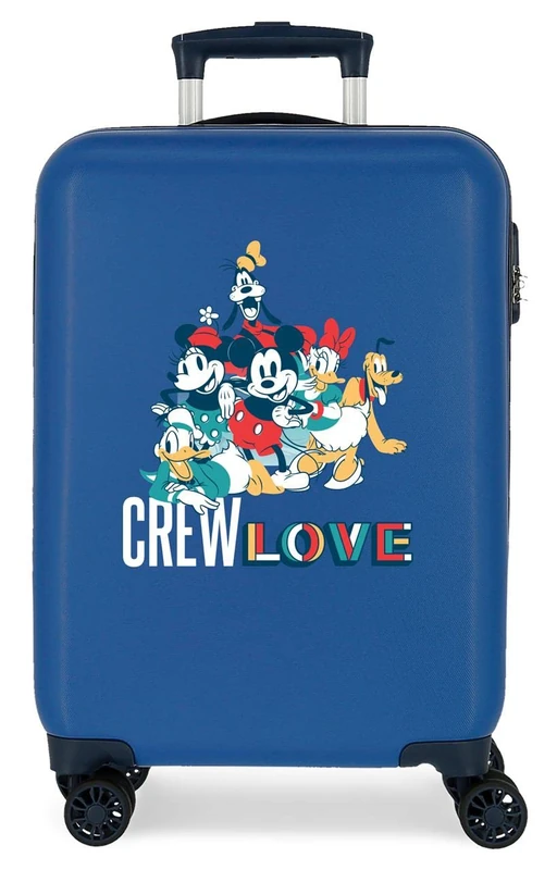 Disney Always Original Cabin Suitcase Blue 38 x 55 x 20 cm Rigid ABS Side Combination Closure 34L 2.7 kg 4 Double Wheels Hand Luggage