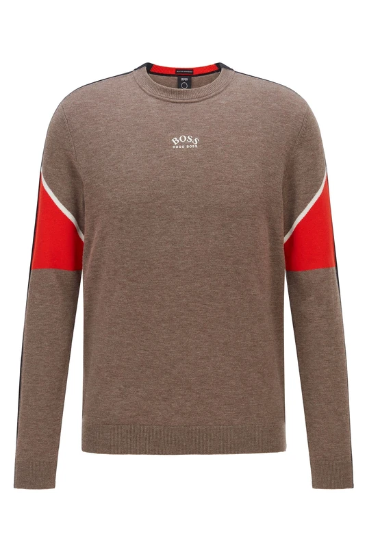 BOSS Men's Rafio Sweater, Open Brown240, XL