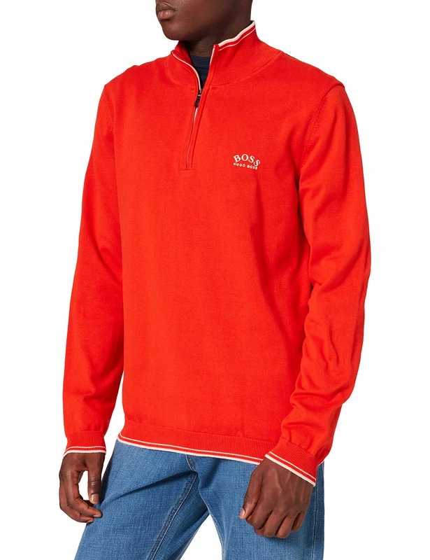 BOSS Men's Zitom_w21 Sweater, Bright Orange821, M