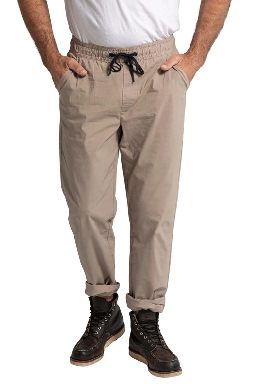 JP1880 Men's Flexnamic Pull-On Trousers, Beige, 7XL