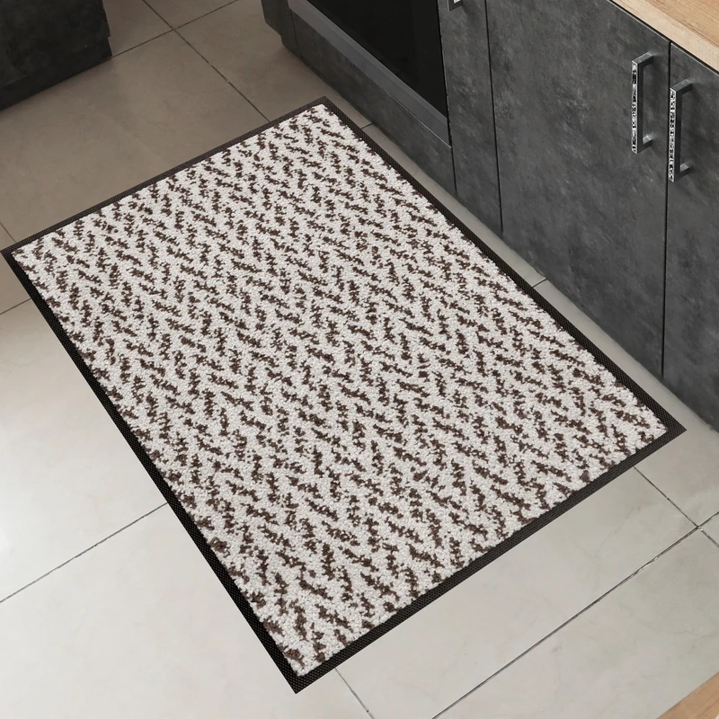 Wash+Dry Doormat Duo Latte 60 x 90 cm, Washable for Indoor and Outdoor Use