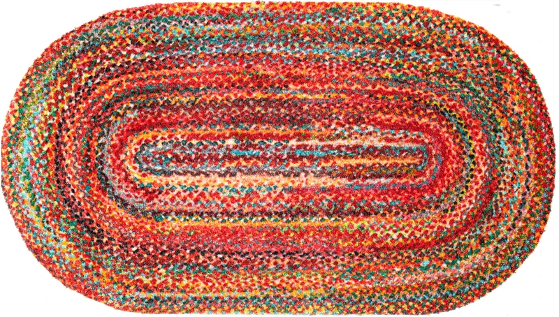 Wash+Dry Wovells Door Mat, 50 x 90 cm, Washable for Indoor and Outdoor Use, Colourful