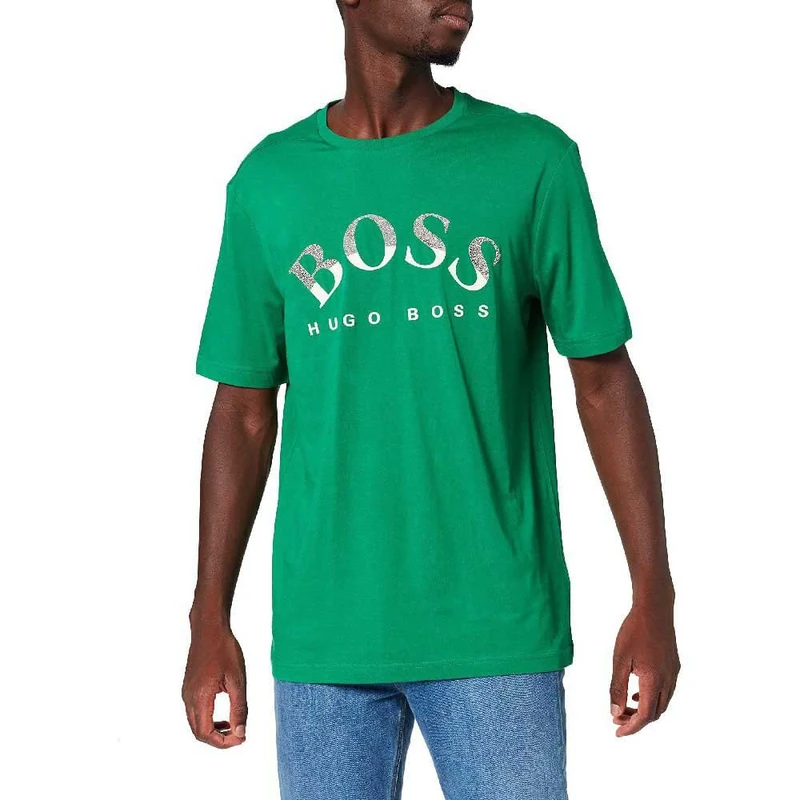BOSS Men's T-Shirt, Medium Green310, L
