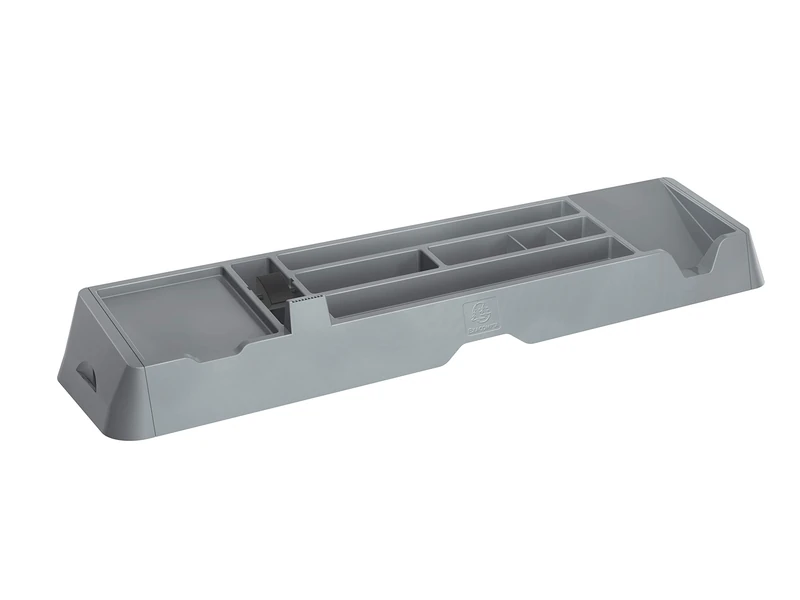 Exacompta - Ref. 67038D - Set of 6 desk organizers 48.10 x 11.50 x 5.60 cm Glossy Mouse Gray