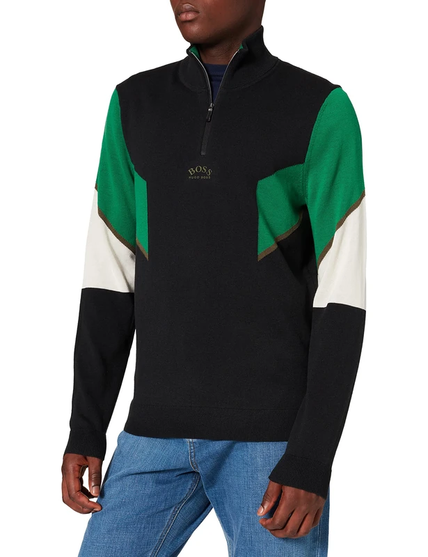 BOSS Men's Zofin Jumper, Black 1, XXL