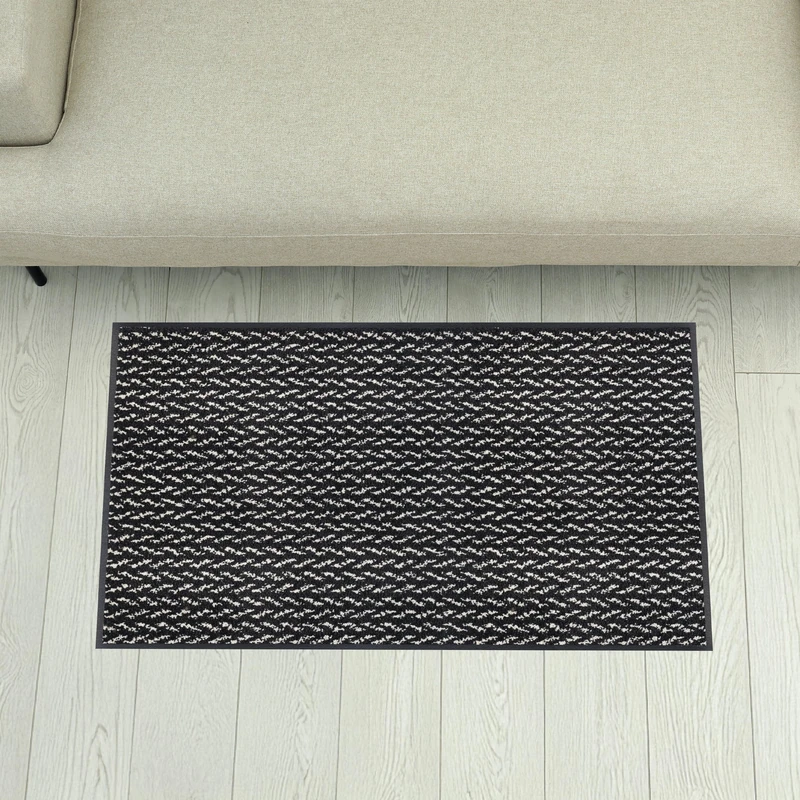 Wash+Dry Doormat Duo Pepper 60 x 90 cm, Washable for Indoor and Outdoor Use