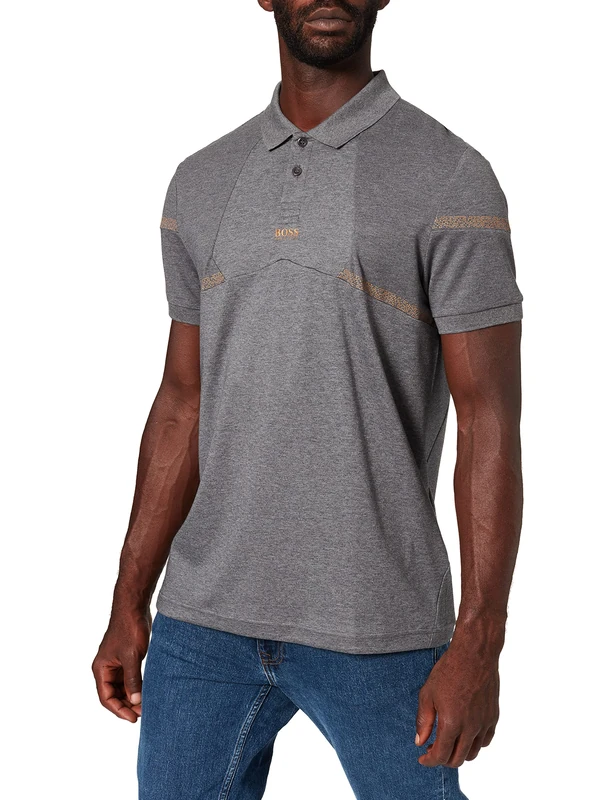 Hugo Boss Men's Paul Pixel Polo Shirt, Medium Grey31, L