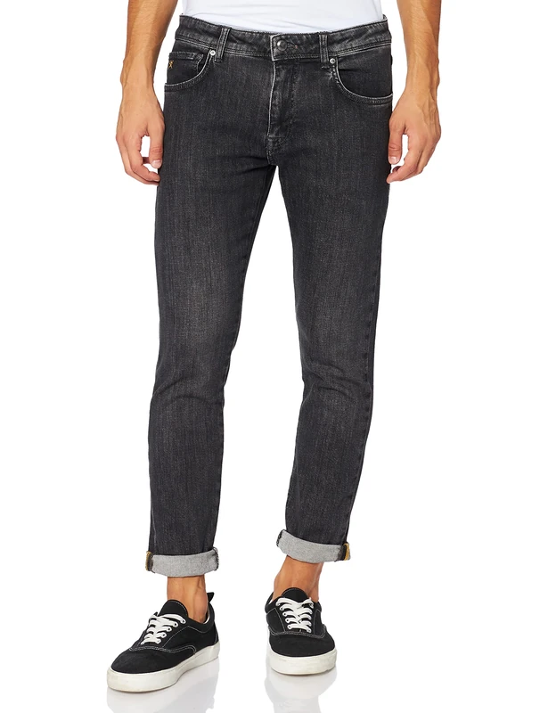 Hackett London Men's Wiser Wash Grey Denim Trousers, 945grey, 34W/30L