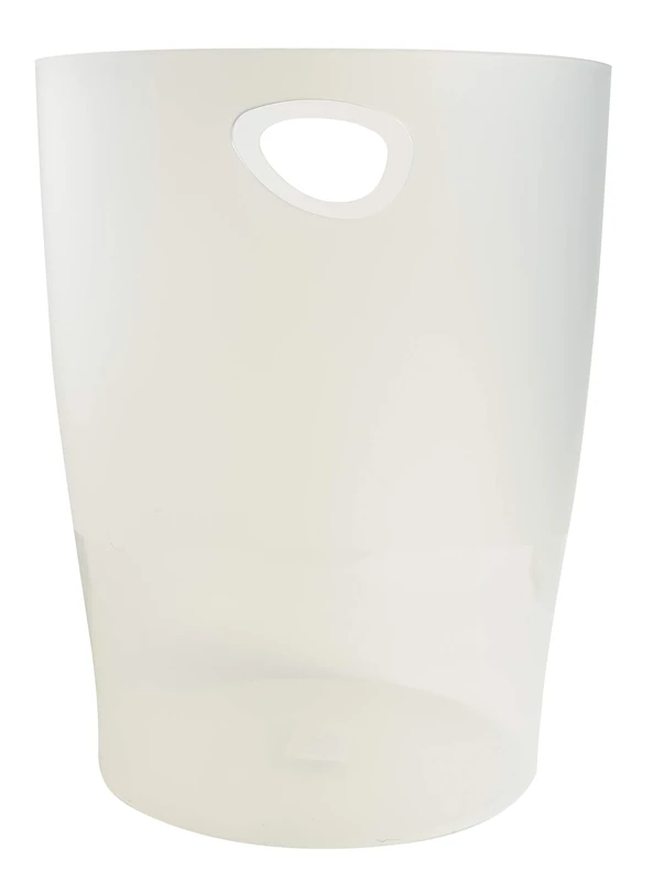 Exacompta - Ref.45357D - Set of 8 waste paper bins with ECOBIN handles - large capacity 15 liters - dimensions 26.3 x 26.3 x 33.5 cm - 1 year warranty - Opaque Frost