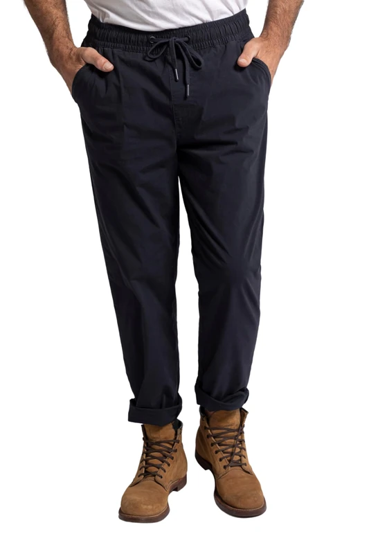 JP1880 Flexnamic Men's Elasticated Waistband Tapered Loose Fit Slip-On Trousers, Dark Navy, 4XL - Image 1