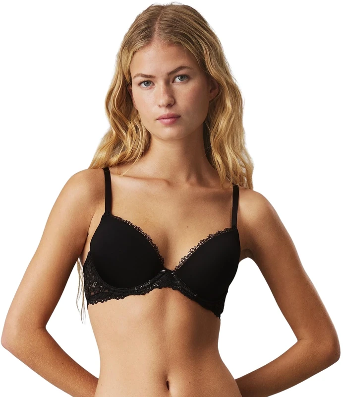 Calvin Klein Women Lift Demi Push-up Bra with Underwire, Black (Black), 36D