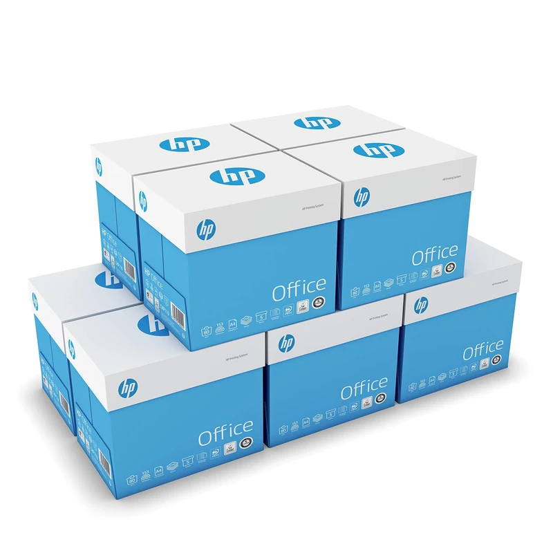 HP Office A4 80gsm White Office Copier Paper, 10 Boxes, 50 Reams (25,000 Sheets)