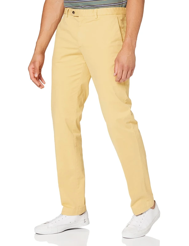 Hackett London Men's Sanderson Tailored Pants, 0brfall Leaf, 28W/34L