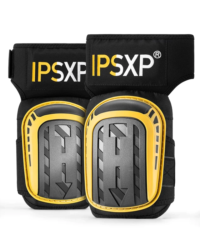 IPSXP Professional Knee Pads for Work,Gardening & Construction Knee Pads for Men and Women with Thick Double Gel Cushion, Strong Adjustable Non-Slip Straps,1 Pair