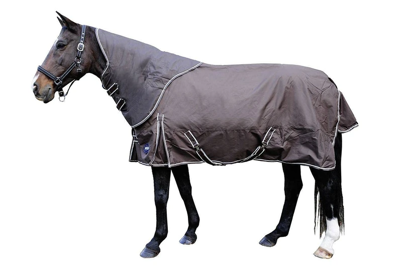 HKM 10390 Outdoor Blanket with Removable Neck 200 g Filling Brown 165 cm