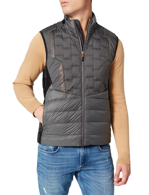 BOSS Men's V_Marson Down Vest, Dark Grey21, S